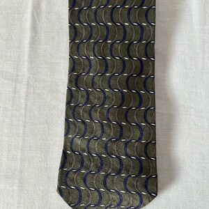 Elegant Olive and Navy Men's Tie